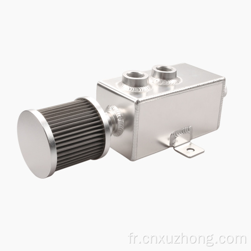 Xuzhong Autres pièces du moteur 1L Capture d&#39;huile en aluminium Can CAN Réservoir de carburant de réservoir avec Releather &amp; Filtre Drain Tap